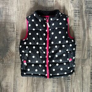 Carte’s Toddler Girls Polka Dot Puffer Vest